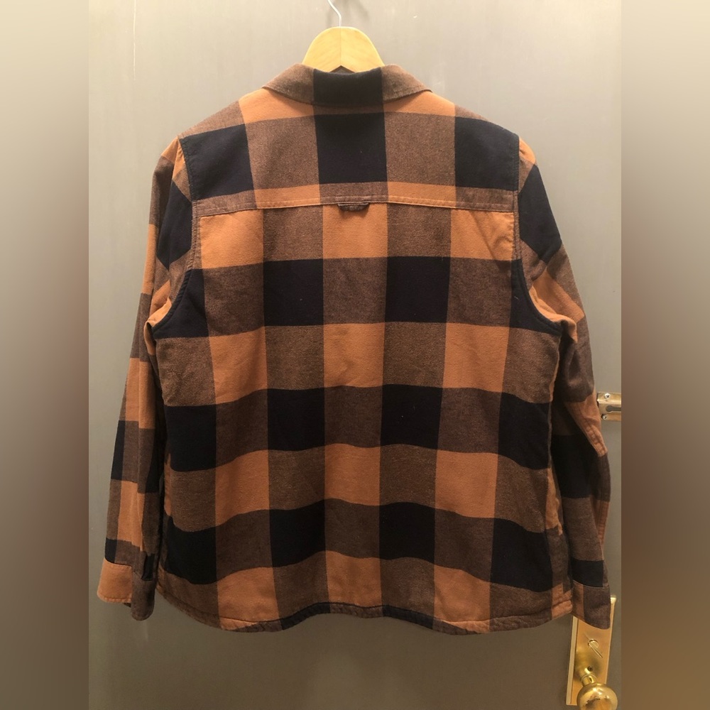 Uniqlo Black/Mustard Checked Design and Fleece Lined Long Sleeve Button Up - Picture 2 of 2
